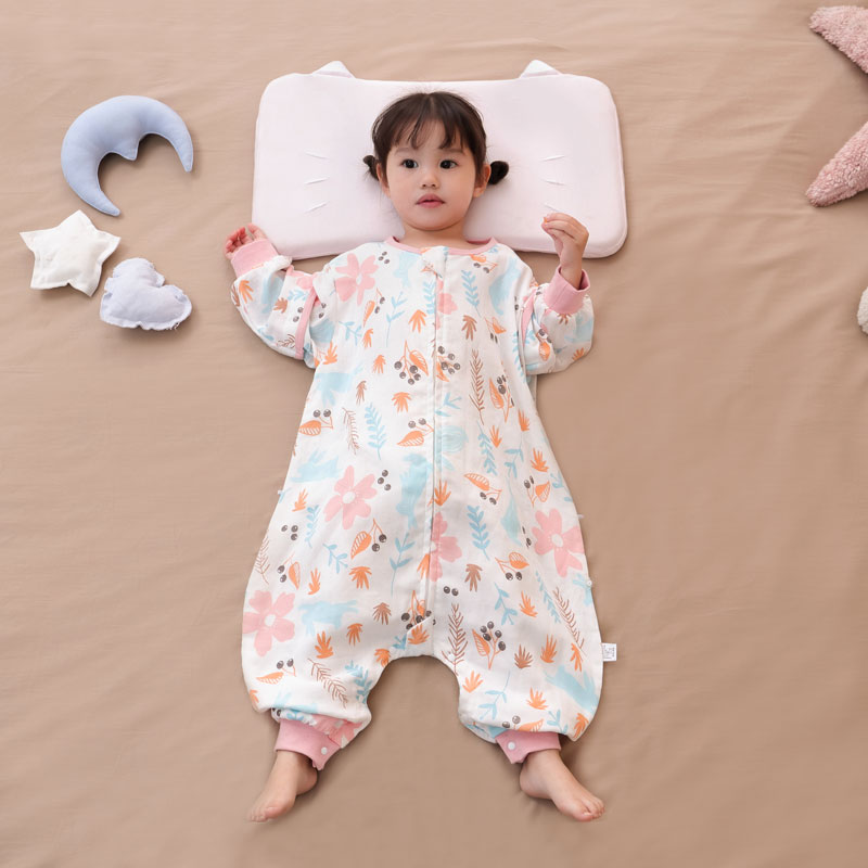 0一6月婴儿睡袋宝宝睡觉神器防踢被春秋款婴幼儿女童连体睡衣男宝