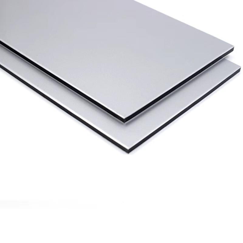 急速发货新品铝塑板祥4告门1头招背景外墙面广板吉吕塑板材白牌色