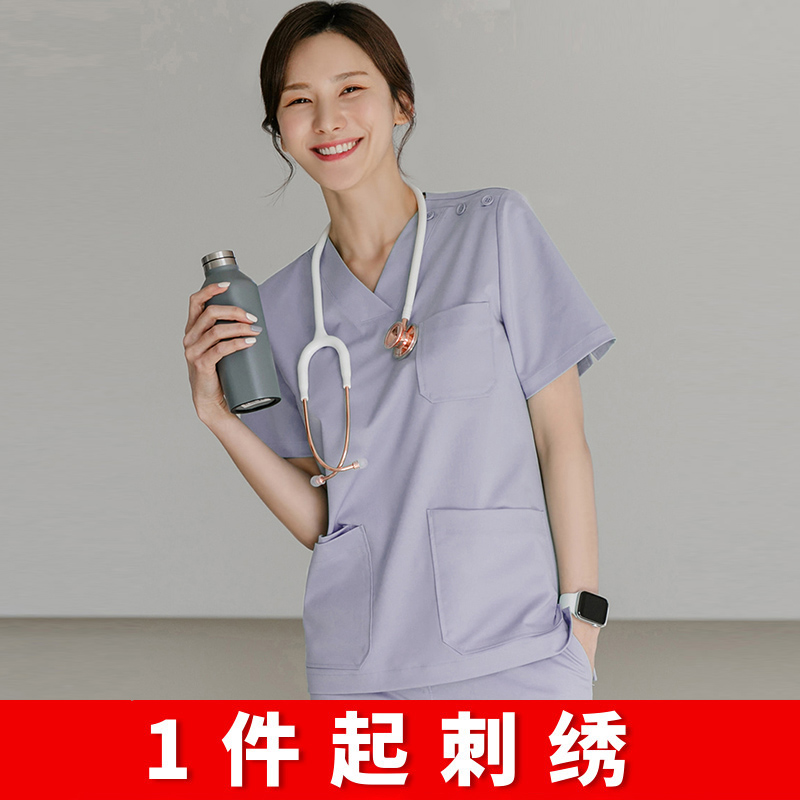 洗手衣韩版女款短袖长袖医师手术室口腔刷手外科医生护士时尚诊所