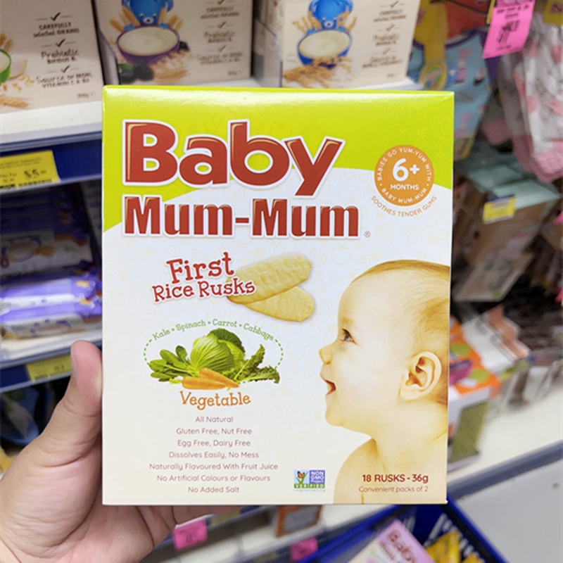 澳洲Baby Mum-Mum婴儿米饼磨牙饼干6个月宝宝零食8+ 现货