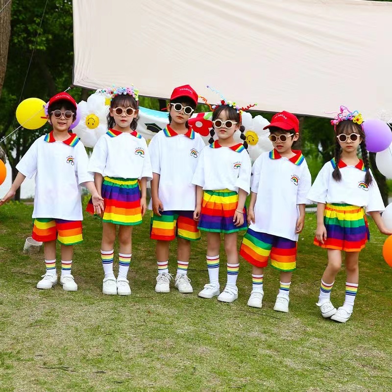 六一儿童啦啦队大合唱演出服幼儿园班服中小学生运动会开幕式服装
