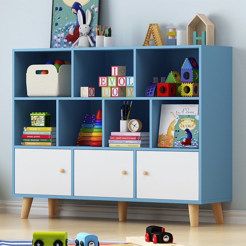 儿童书柜玩具收纳柜学生书橱小户型书房多用储物柜置物柜书架组合