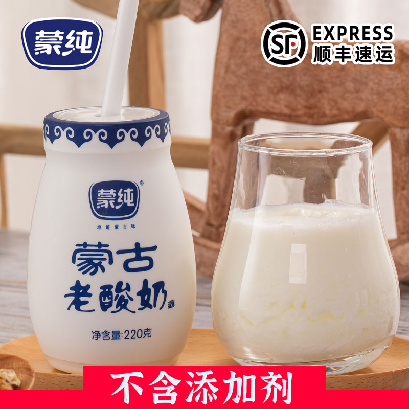 蒙纯蒙古老酸奶整箱低温小罐酸牛奶 原味生牛乳儿童巴氏营养健康