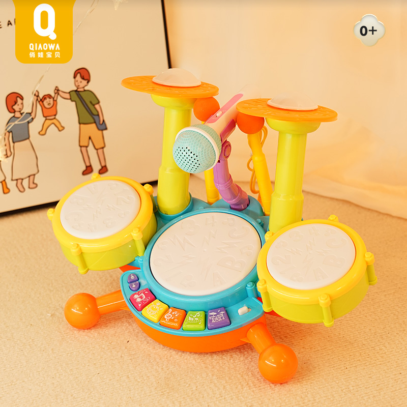 儿童架子鼓玩具2岁宝宝敲打鼓乐器婴幼儿1家用练习男孩女礼物初学