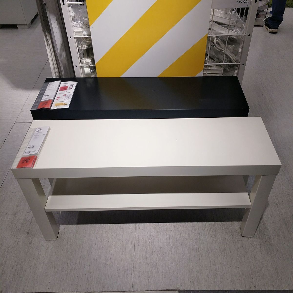IKEA宜家家居国内代购拉克电视柜黑色白色客厅储物矮凳鞋凳长边桌