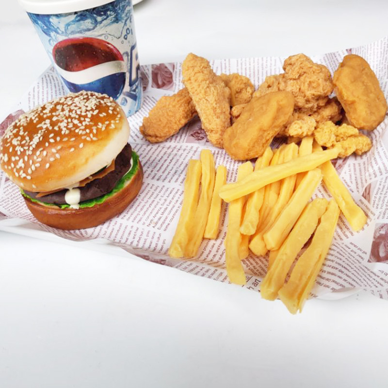 仿真薯条模型KFC麦当劳道具儿童过家家玩具厨房食物汉堡店装饰品