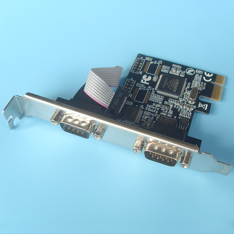 pcie串口卡PCI-E转2串口RS232工控扩展卡MCS9900 AX99100亚信芯片