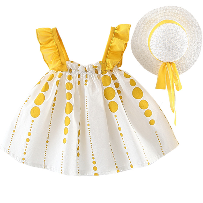 速发瑞卡公主吊带裙无袖女宝宝裙子夏季薄款小童洋装夏装婴幼儿衣