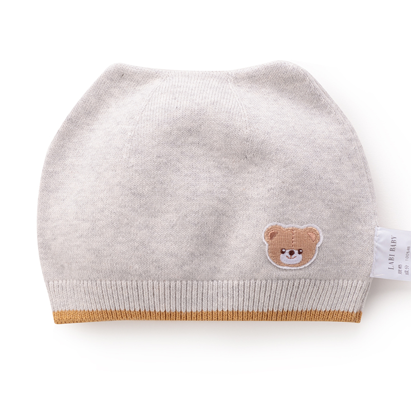 拉比婴儿帽子棉线耳朵BB帽新生宝宝胎帽棉线帽专柜同款LTED103608