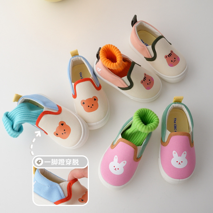 CBC KIDS【小动物派对】韩系儿童布鞋男童女宝宝软底板鞋春秋新款
