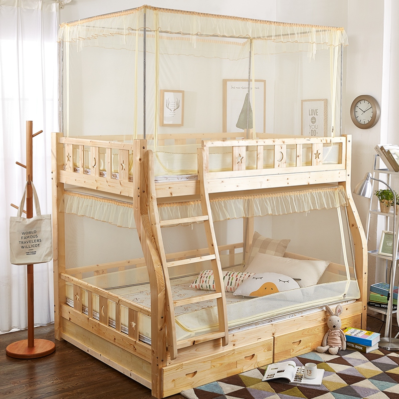 子母床专用蚊帐梯形拉链高低床1.5米下铺1.2m上铺1.35m双层上下床