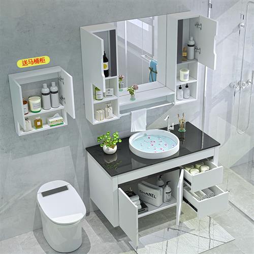 讯联PVC浴室柜组合洗脸洗手盆柜组合柜洗手池小户型厕所卫生间柜5