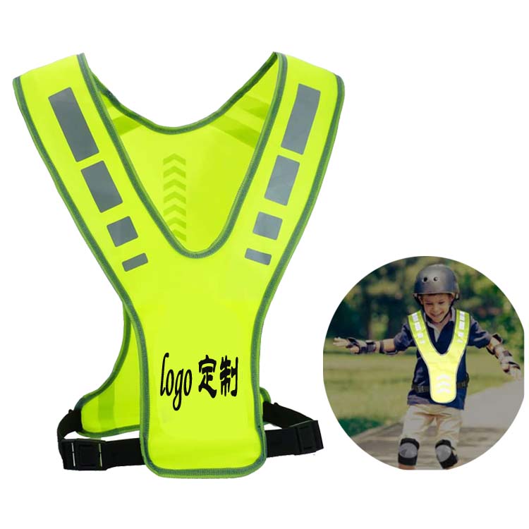 新新款可调节儿童反光衣小学生反光服反光背心交通安全防护马甲定