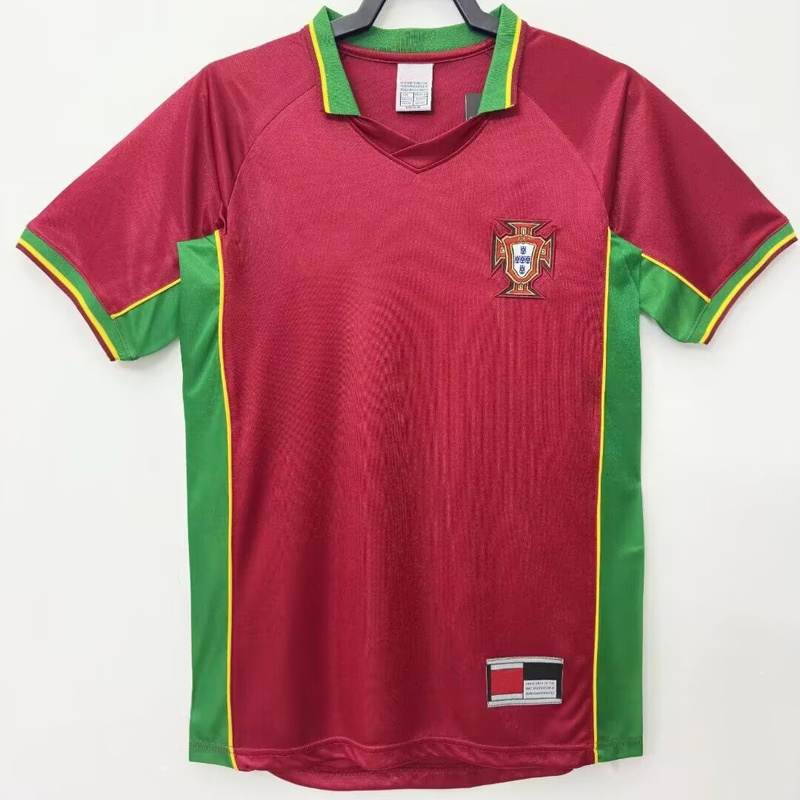 复刻版1998年世界杯葡萄牙主场复古老款球衣菲戈鲁伊科斯塔足球服