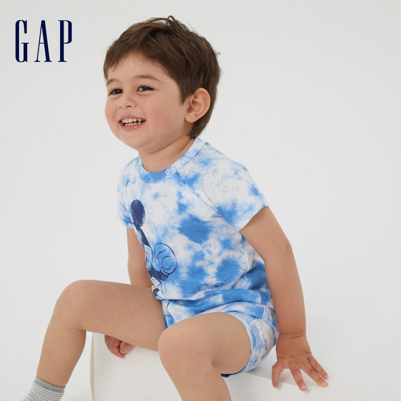 【U先试用】Gap新生婴儿纯棉连体衣 夏季款儿童装洋气宝宝包屁衣