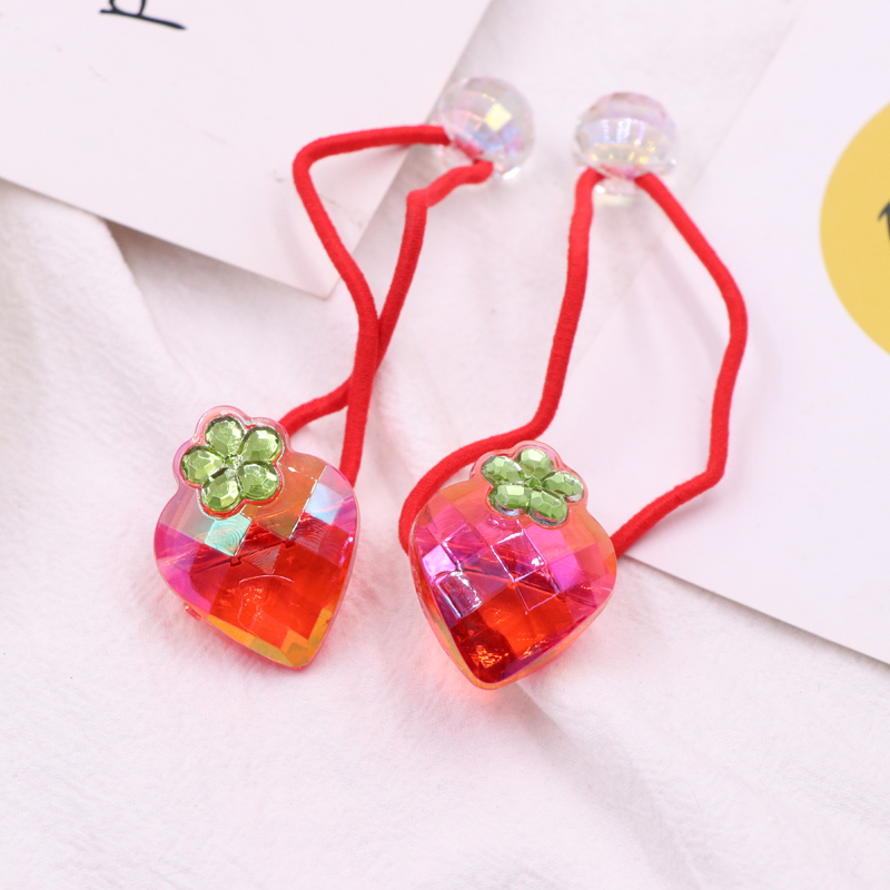 AR饰品 韩国进口儿童地草莓发绳 水晶珠球绕绕宝宝扎发皮筋 女童