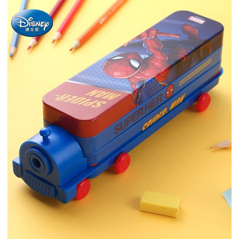 迪士尼火车文具盒蜘蛛侠多功能铅笔盒男童笔袋幼儿园男孩子款儿童