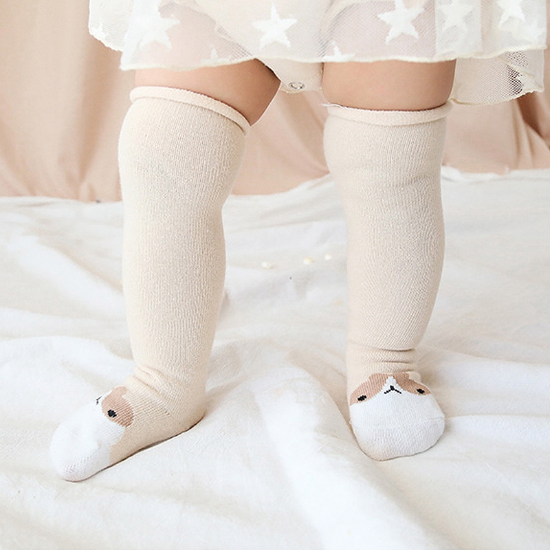 秋冬婴儿长筒袜点胶防滑宝宝过膝袜子男女童松口0-1-3岁VF0692