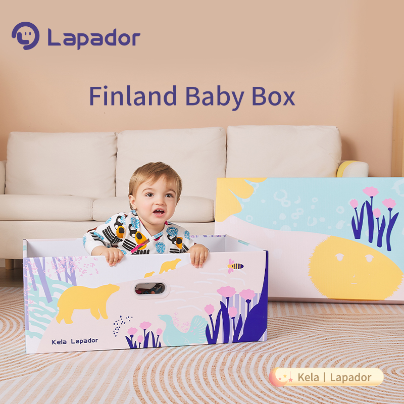 Lapador啦普哆待产包24年新款芬兰宝宝箱便携婴儿床入院母子包