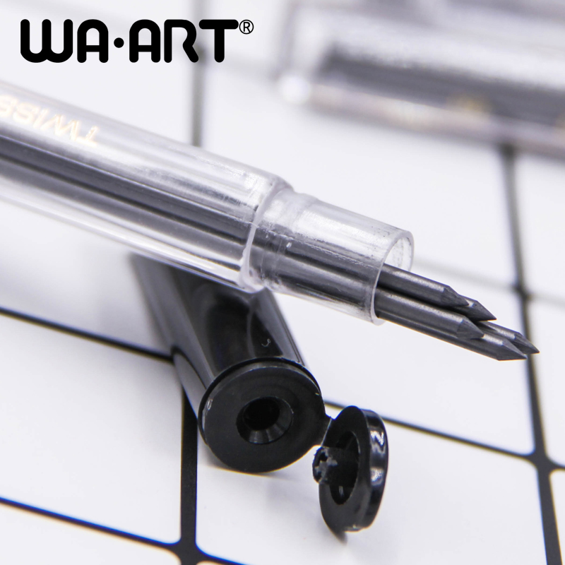 WAART桦毅旋转素描铅笔工程制图自动铅笔芯2.0/3.0mm铅芯 4H-10B