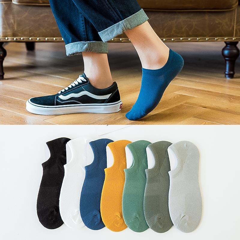 春季薄袜可爱多颜色男士袜子短袜防臭不起球中学生创意男款轻便