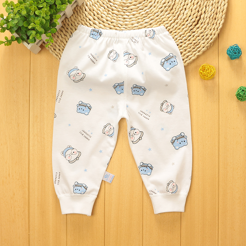 新生婴儿夏季裤子男女宝宝纯棉薄款可开档长裤0-1岁3-6-9-12个月