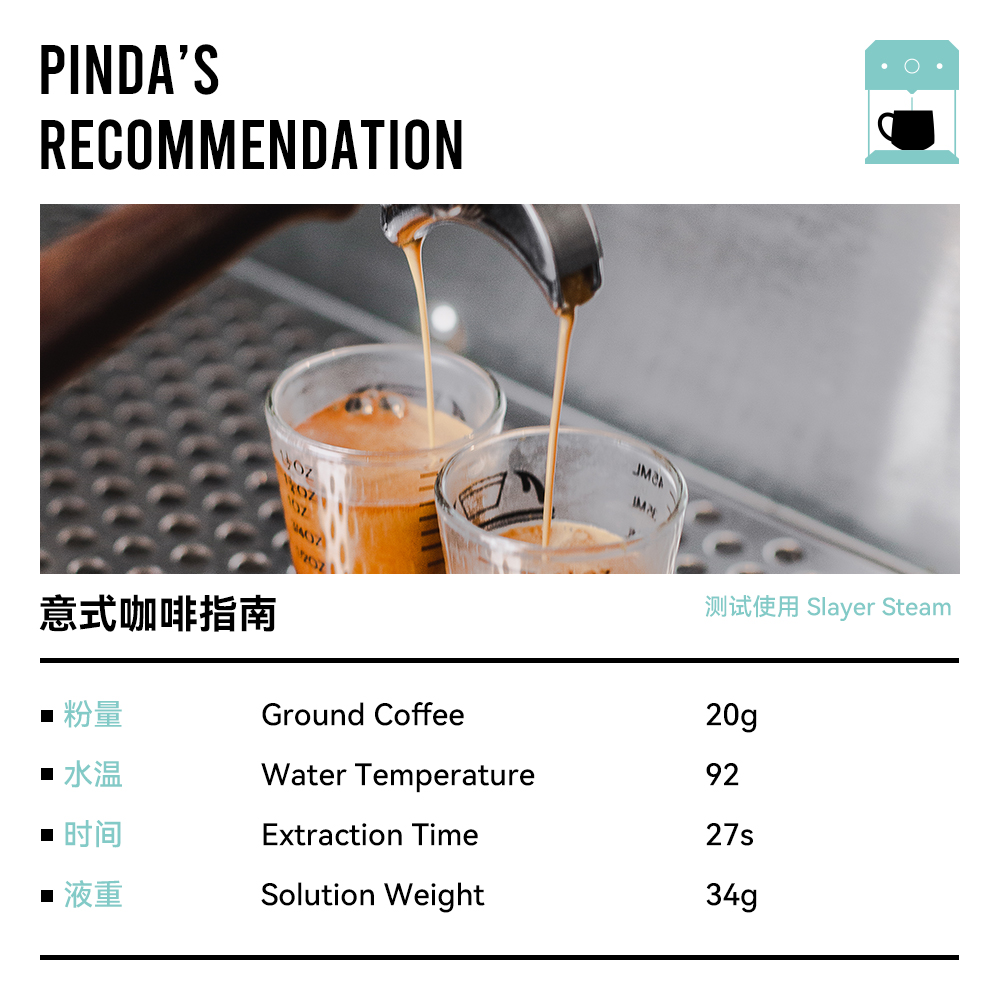 PINDA奶油甜瓜风味 精品意式拼配浓缩咖啡豆中深烘焙浓醇美式拿铁