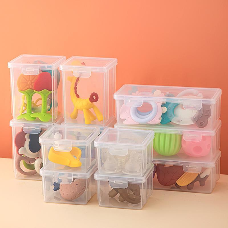 收纳盒婴儿专用透明防尘宝宝玩具收纳箱分类可存放牙胶积木整理箱