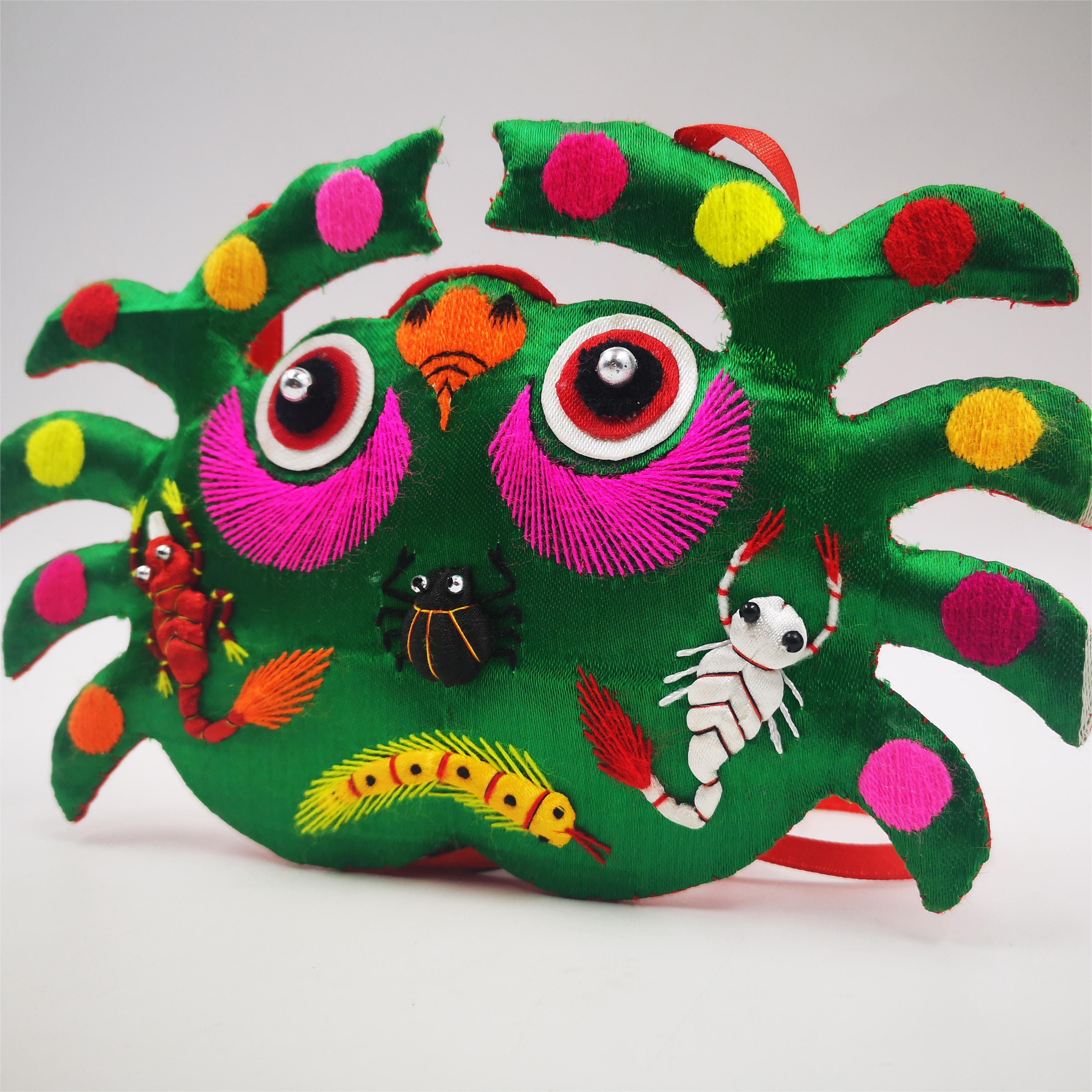 庆阳蘭芳香包纯手工绣制传统民间手工艺品儿童小螃蟹小青蛙挂件