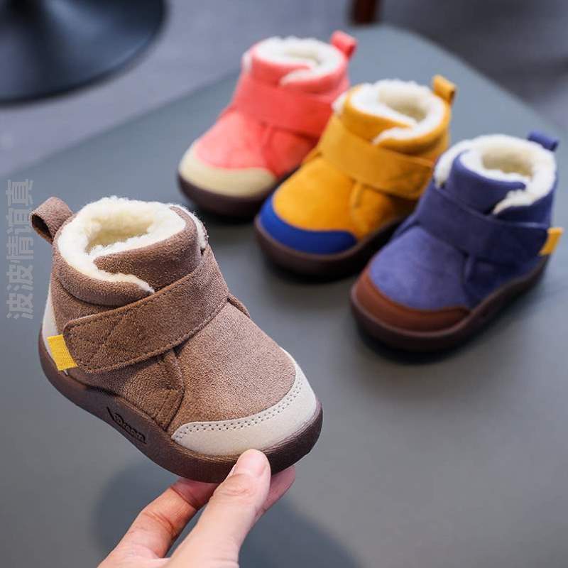 短雪地新款棉鞋婴儿!小童靴子加绒步鞋宝宝婴童靴学男童冬季2023