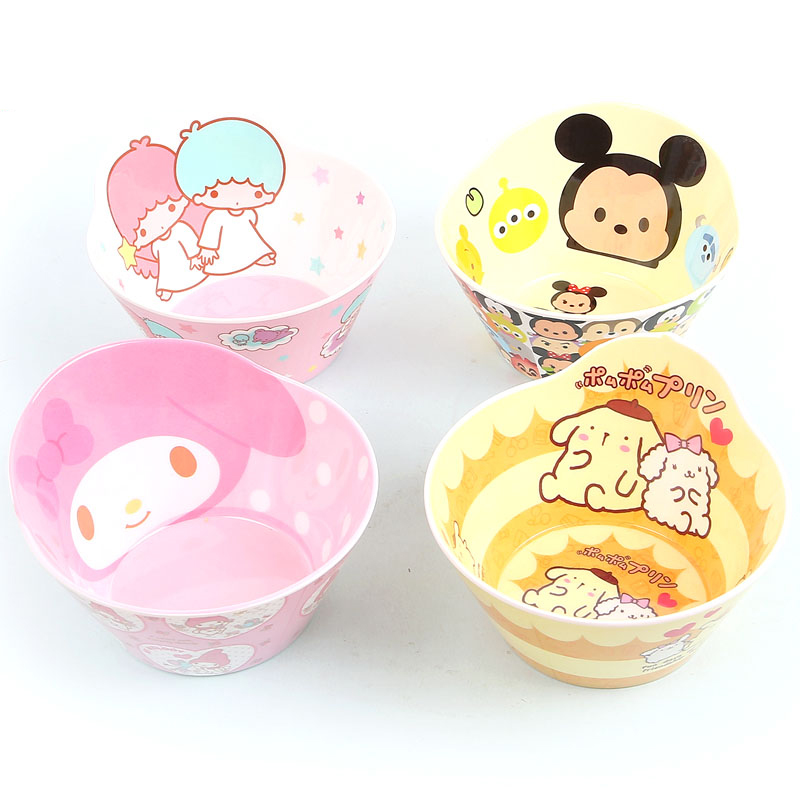韩国密胺碗防摔日式塑料卡通可爱创意儿童米饭碗汤碗仿陶瓷包邮