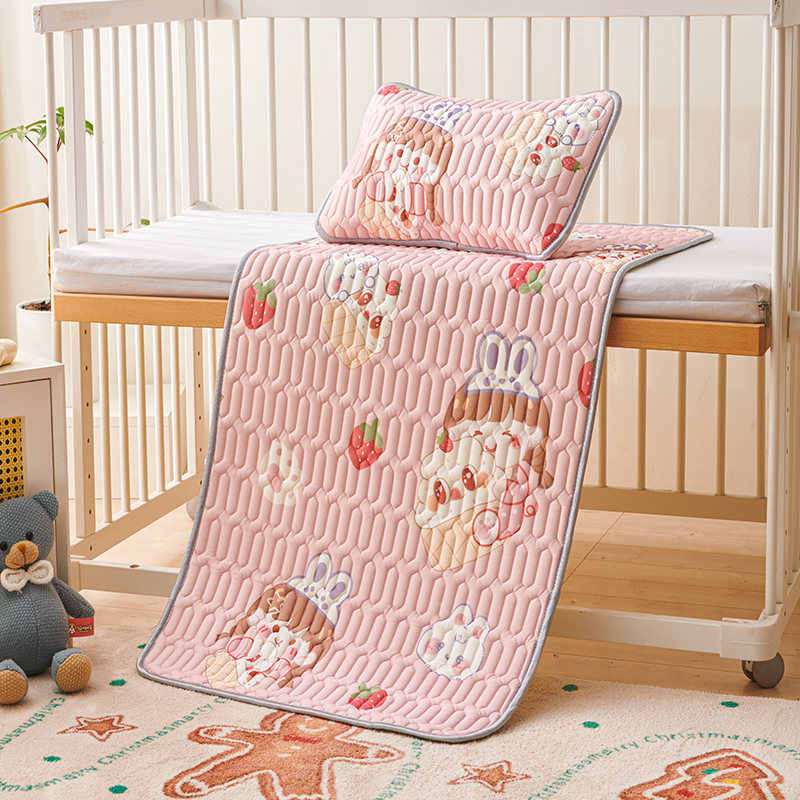 A类婴儿乳胶凉席夏幼儿园午睡专用冰丝席宝宝软席子儿童床凉垫