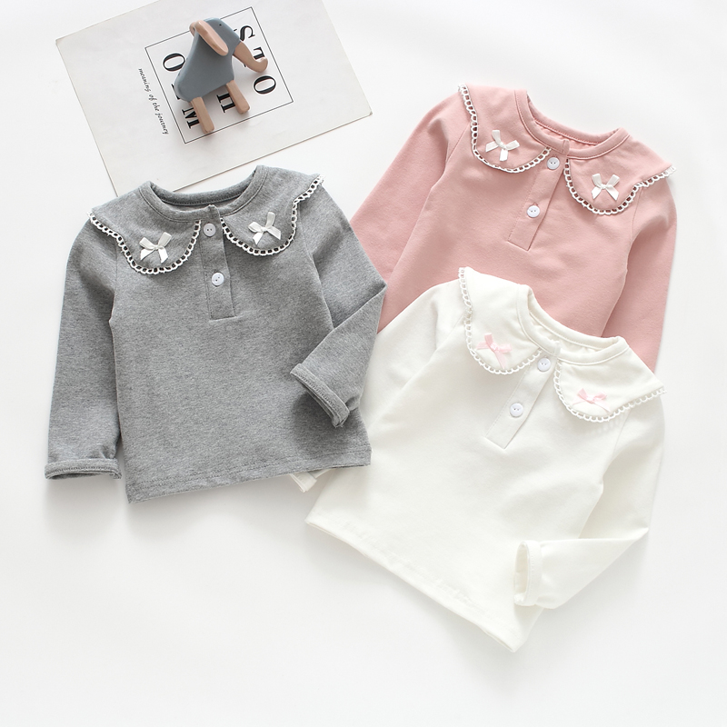女宝宝T恤长袖春秋韩版洋气外穿婴儿上衣纯棉1-3岁女童打底衫