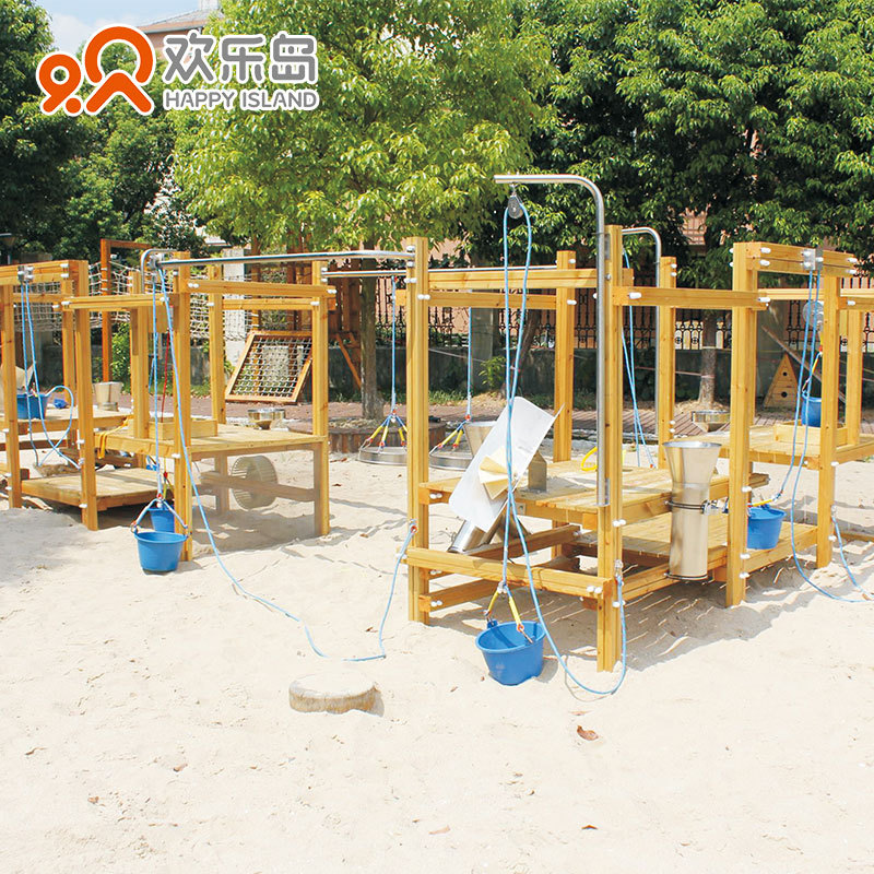 幼儿园大型沙水设备户外儿童游乐场设施厂家木制拓展玩水玩沙设备