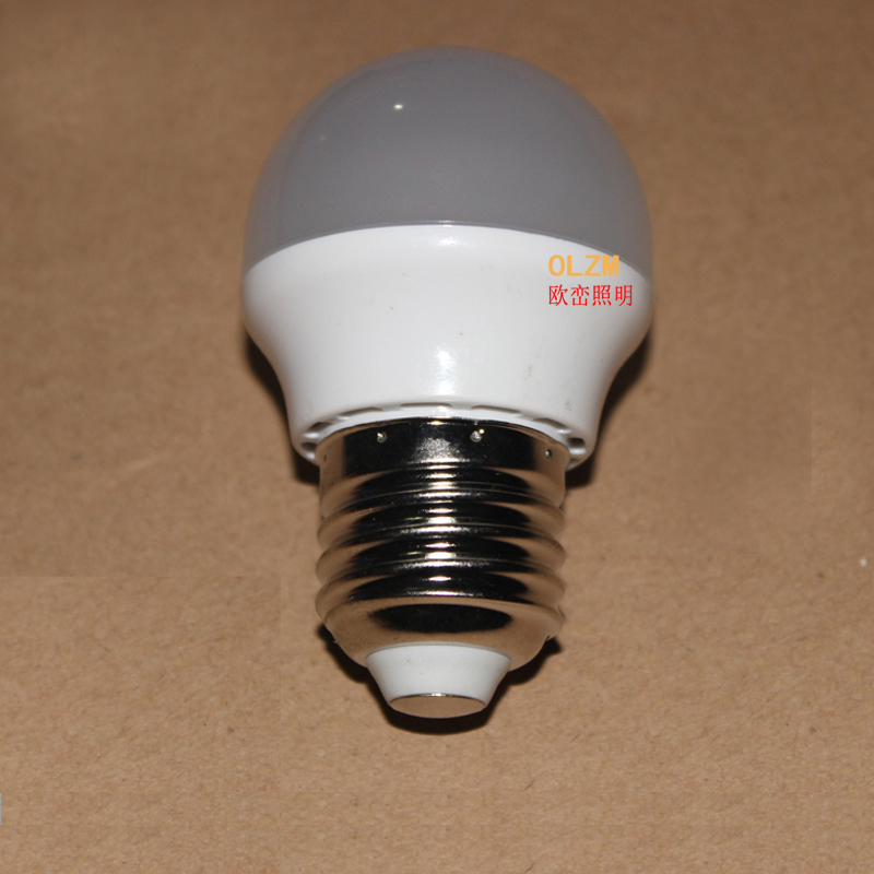 LED灯泡E27螺口超亮5W暖白球泡吸顶灯吊灯三色变光光源家用节能灯