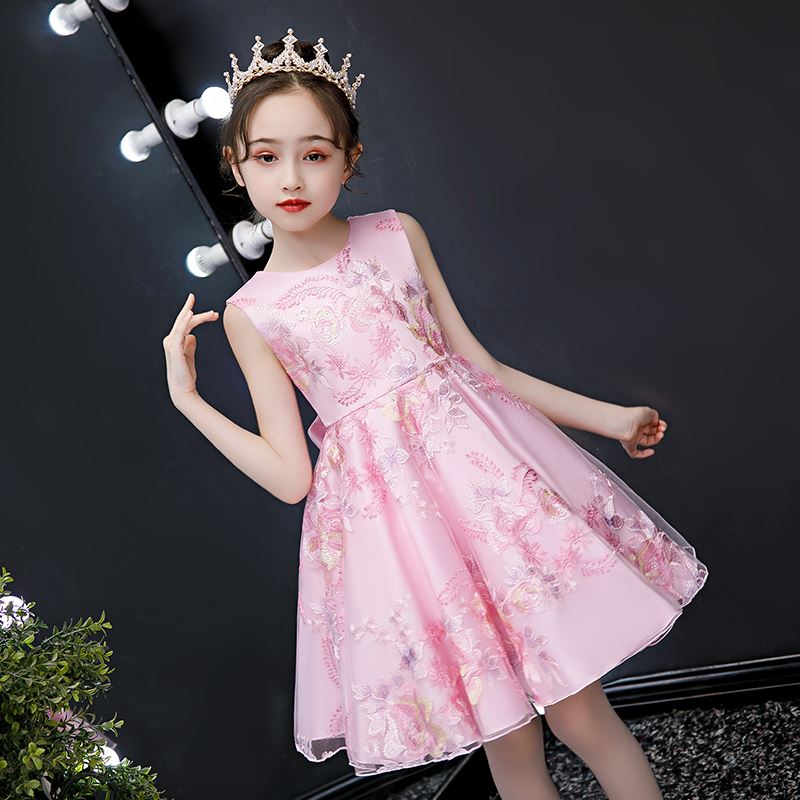 女童连衣裙夏装2023新款韩版洋气儿童公主裙时髦女孩礼服蓬蓬纱裙