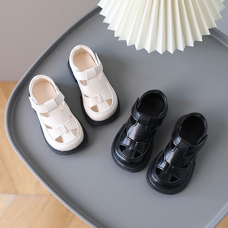 巴拉巴柆韩系儿童凉鞋包头2024新款夏季男女童镂空猪笼鞋软皮舒适