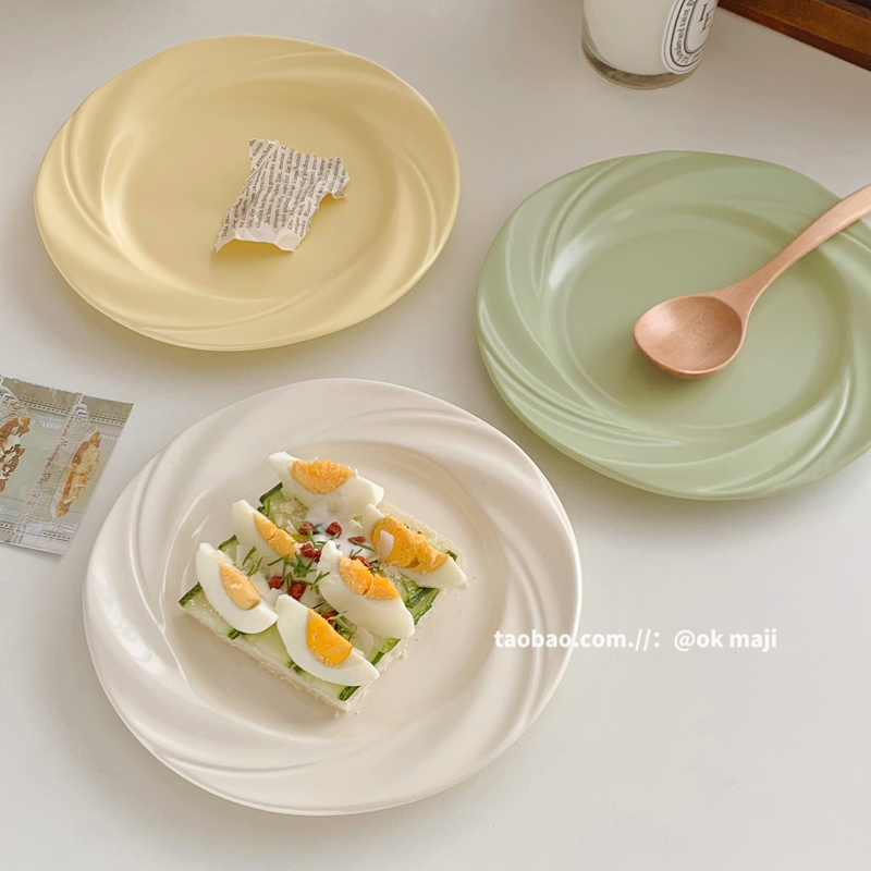 ok maji 盘子高级感ins甜品水果盘早餐盘家用菜盘西餐碗碟意面盘