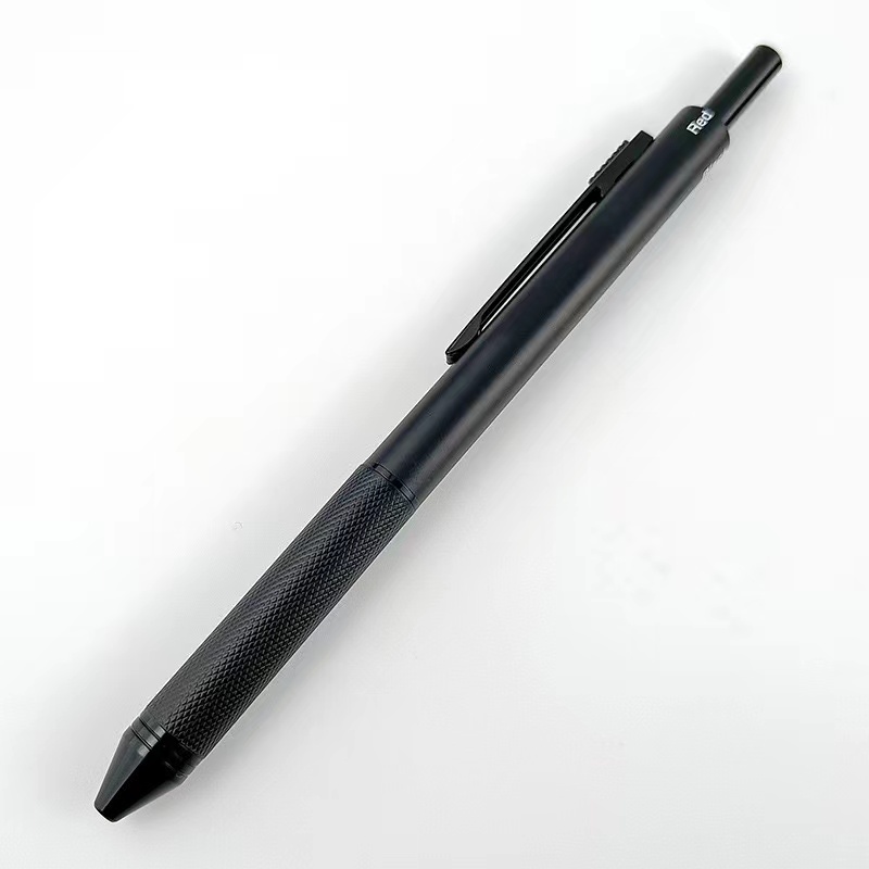 高黑科技重力感应笔多功能金属中性笔圆珠笔四合一自动铅笔多色笔三色商务办公签字笔黑色0.5按动笔芯速干