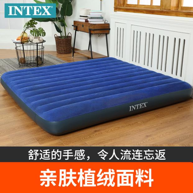 INTEX户外加厚充气床家用折叠床垫双人多人单人便携折叠气垫床