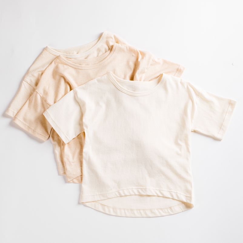 夏季薄款森系婴儿短袖T恤 日系男女宝宝上衣 纯棉A类五分袖打底衫
