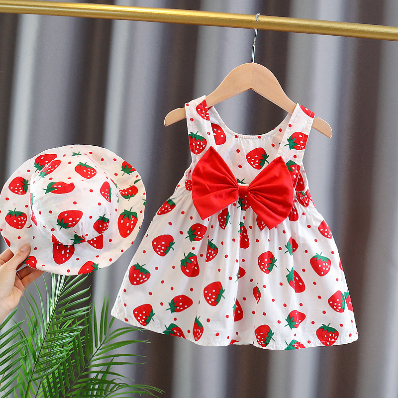 婴儿夏季吊带连衣裙新款01-2-3岁小宝宝夏装女孩裙子洋气公主裙潮