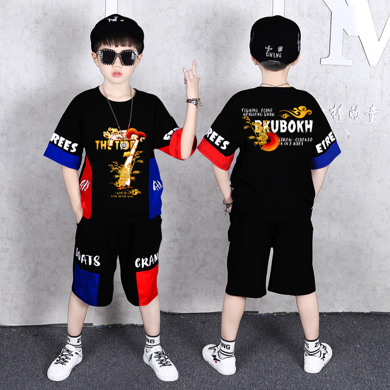男童夏装套装2024新款儿童衣服夏季男生运动帅气洋气时髦韩版潮装