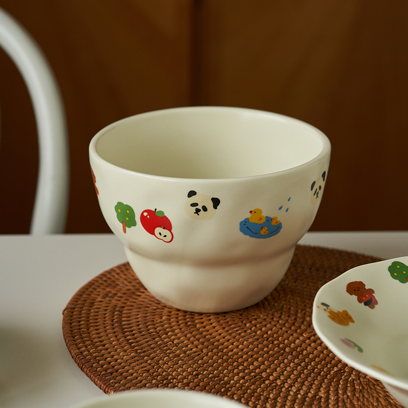 肆月 拉面碗大容量陶瓷汤面碗韩式ins大汤碗高颜值家用吃面嗦粉碗