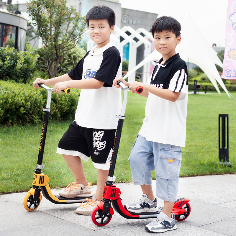 两轮滑板车单脚滑行车6-15岁中大童学生可折叠代步男女孩儿童成人