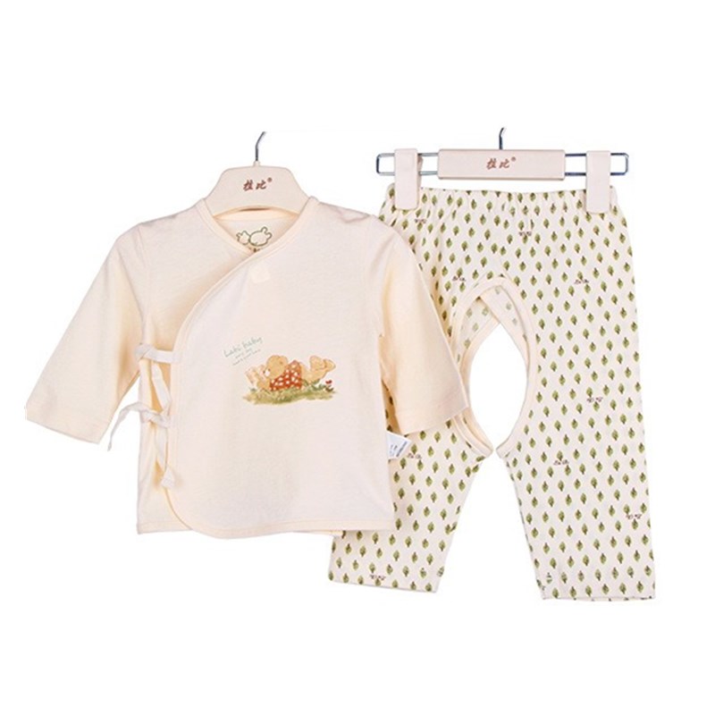 拉比官方旗舰新生儿内衣套装夏季薄款宝宝婴儿衣服纯棉薄睡衣2套