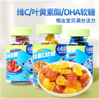 小鹿蓝蓝营养软糖DHA藻油高锌VC叶黄素酯软糖维生素儿童零食糖果
