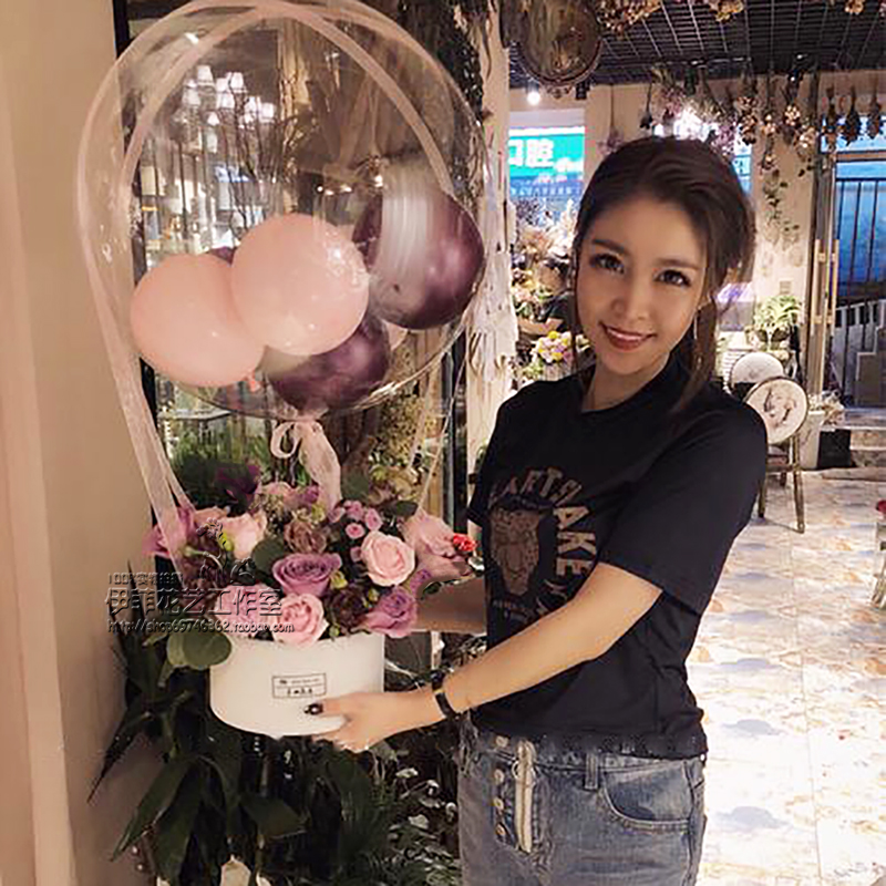 深圳520鲜花同城速递花店花盒花束气球抱抱桶生日礼物情人节 玫瑰