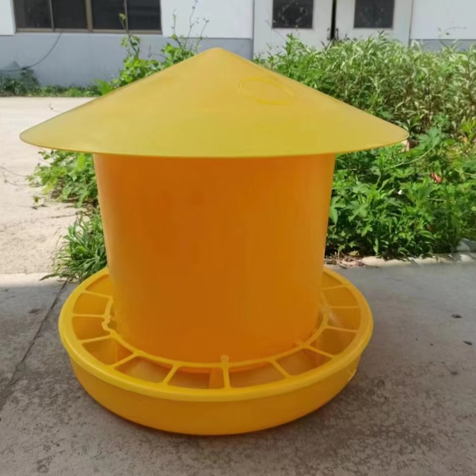 鸭料桶鸡用加厚饲料桶40公斤自动料槽食槽鸡鹅用喂食器盆养鸭用品