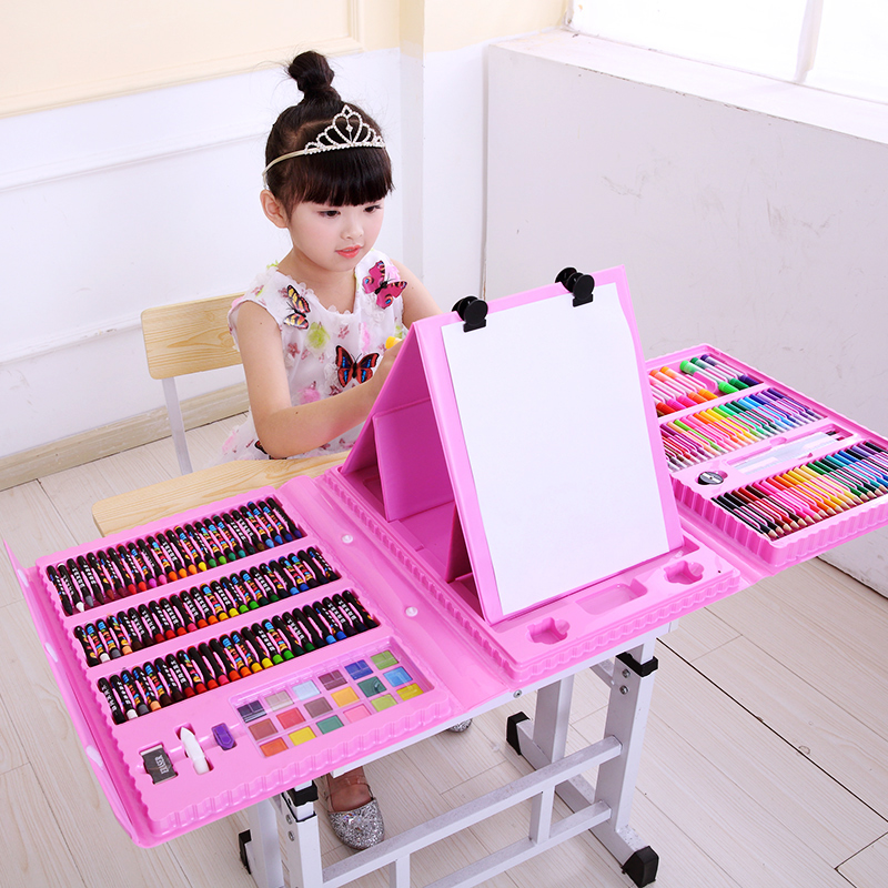 六一水彩笔可水洗套装儿童水彩画笔套装水溶性彩笔36色幼儿园美术学生蜡笔24绘画套装画画工具过生日文具礼物